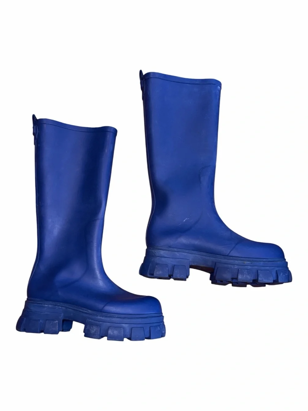 H&M Tall Waterproof Rain Boots in Blue
